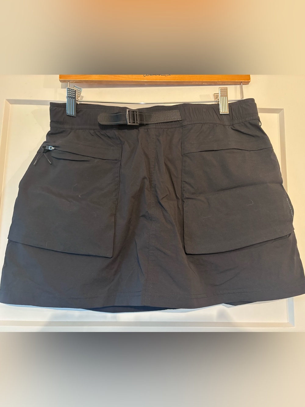 lululemon athletica Black womens Cargo Skort with Integrated Webbing Belt